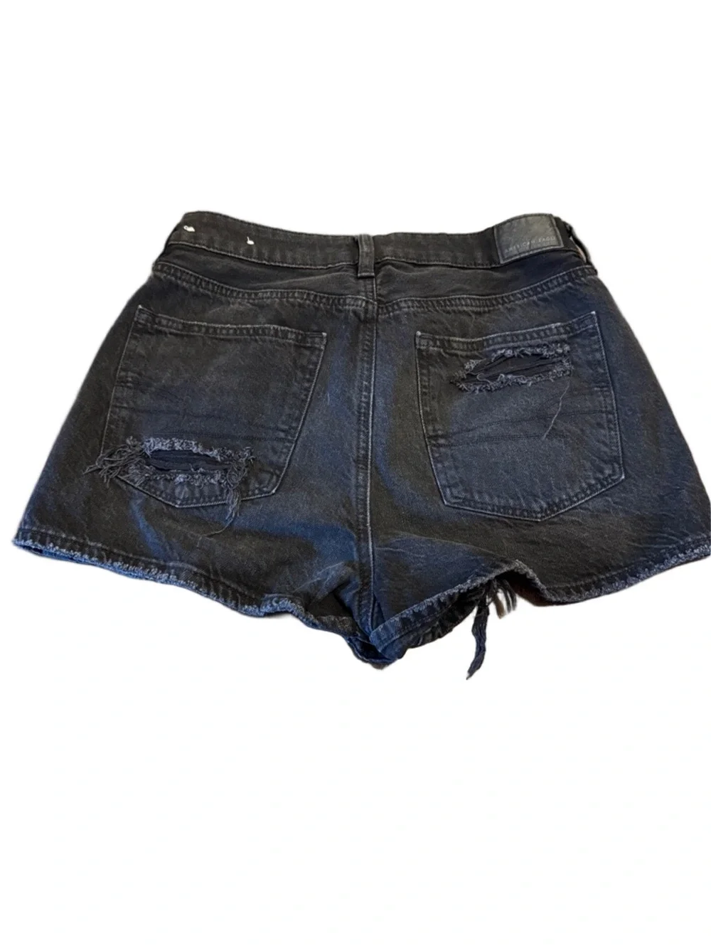 American Eagle Outfitters Black Distressed Jean Shorts Size 4